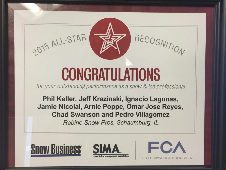 Rabine Snow Pros is Recognized by SIMA